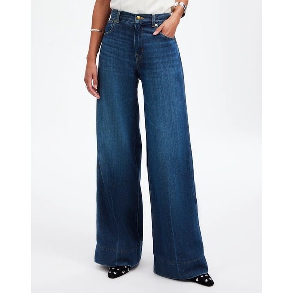 Madewell Denim - Madewell Superwide-Leg Jeans 29 Denim Trousers Indigo High Rise Wide Leg